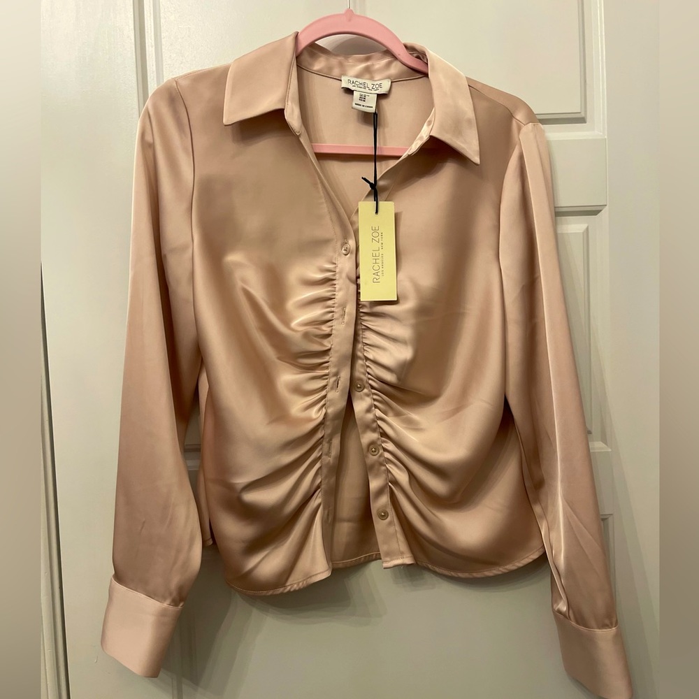 Rachel Zoe NWT Woman’s Champagne Dressy Blouse-Top / Blouse Size: Medium - Picture 1 of 11